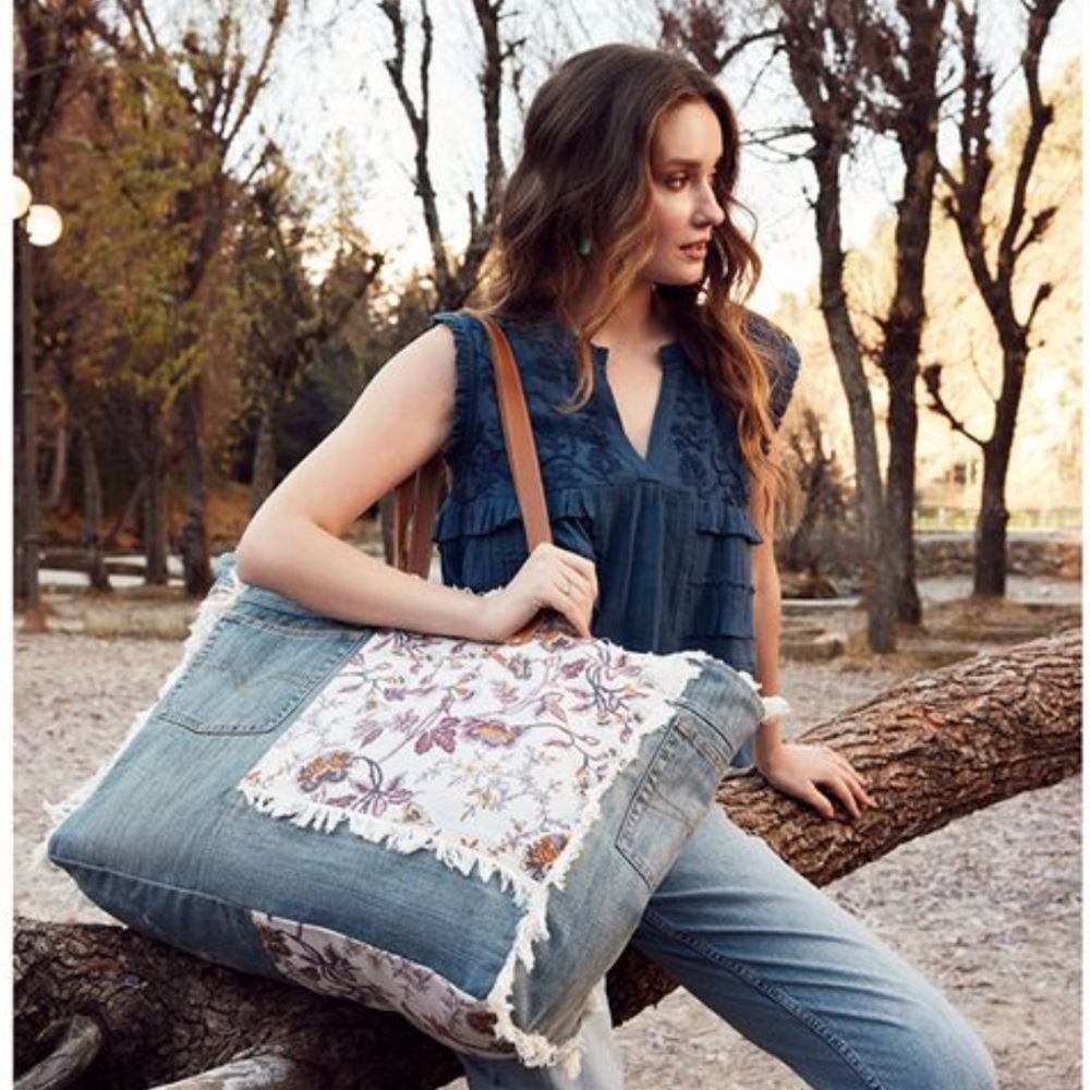 Nwt Myra bag weekender made with Levi’s jeans!